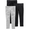 imageSimple Joys by Carters Girls 3Pack LeggingsBlackGrey