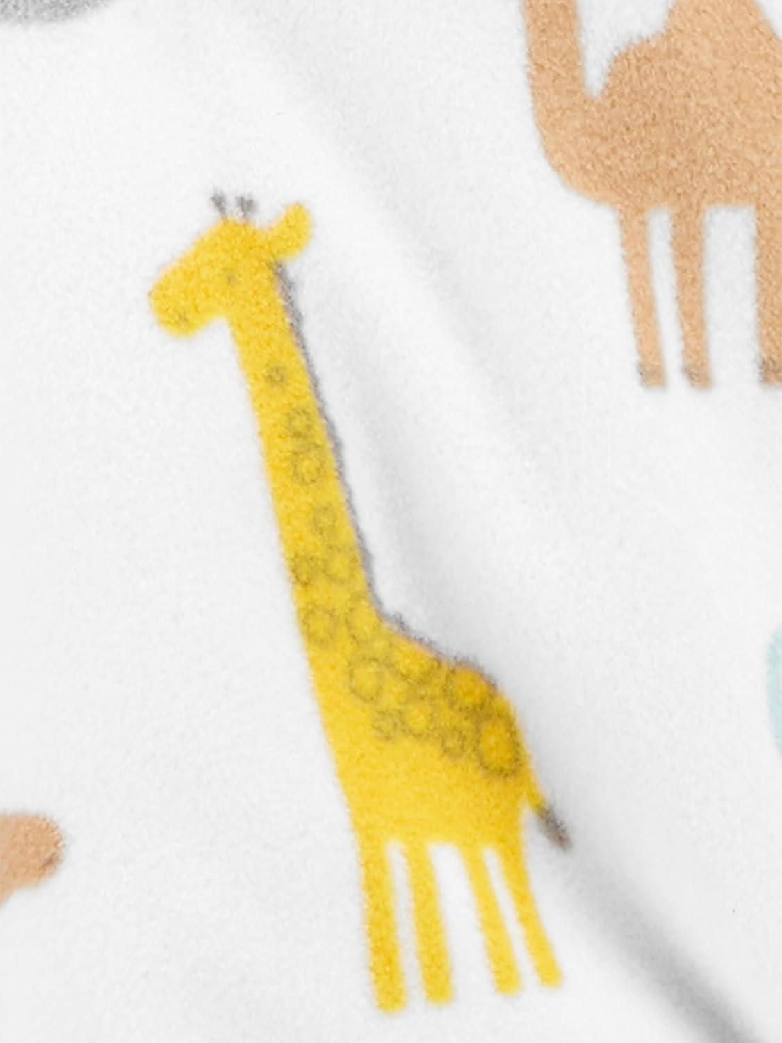 imageSimple Joys by Carters Baby Boys 2Pack Fleece Footed Sleep and PlayBlue AlligatorWhite Giraffe