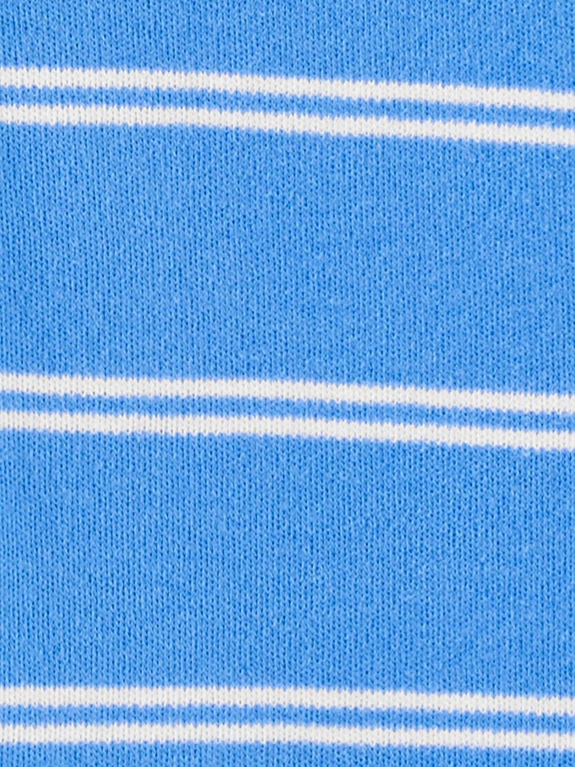 imageSimple Joys by Carters Baby Boys 2Way Zip Thermal Footed Sleep and Play Pack of 2Blue StripeWhite Sharks