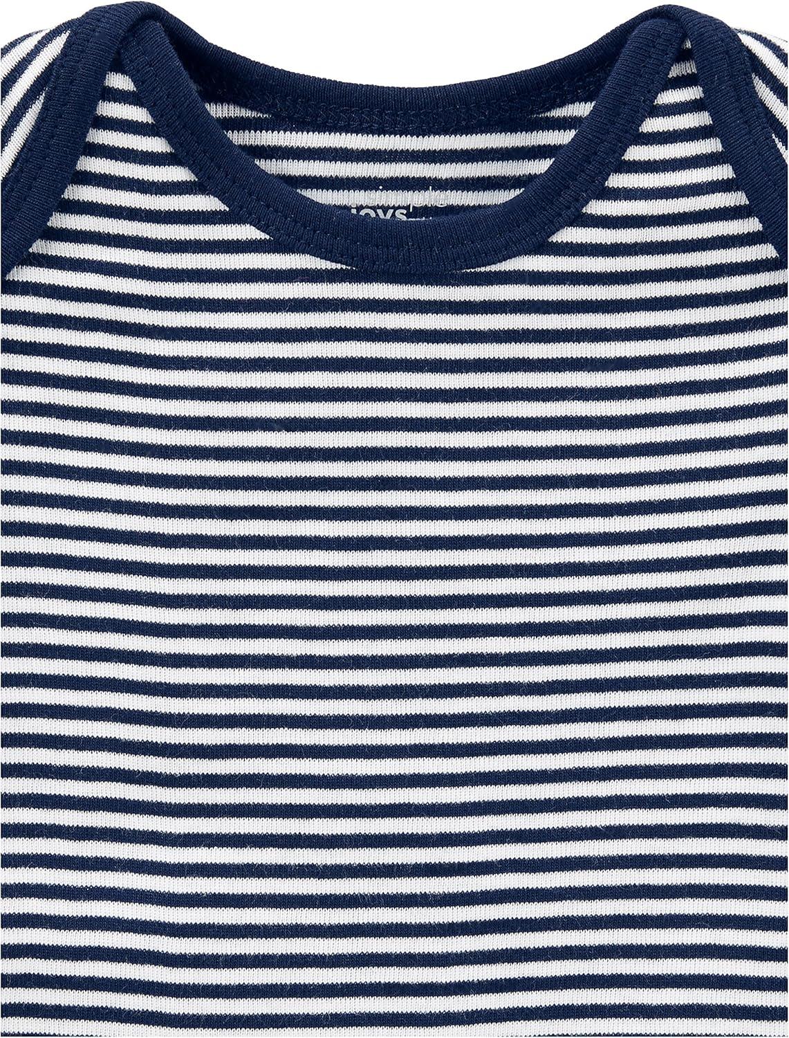 imageSimple Joys by Carters Baby Boys Cotton Sleeper Gown Pack of 3BlueWhite