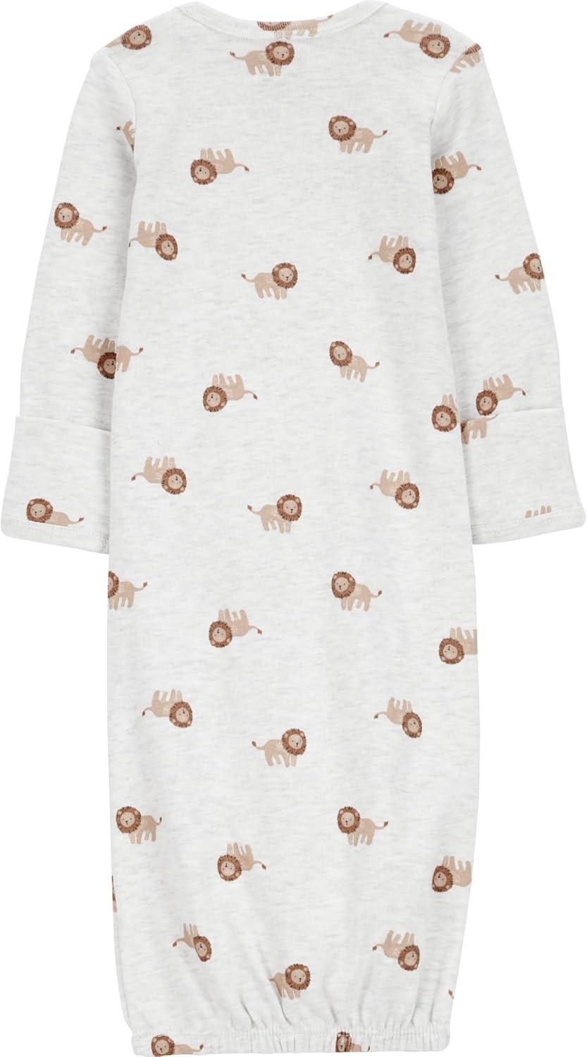 imageSimple Joys by Carters Baby Boys Cotton Sleeper Gown Pack of 3Green Safari
