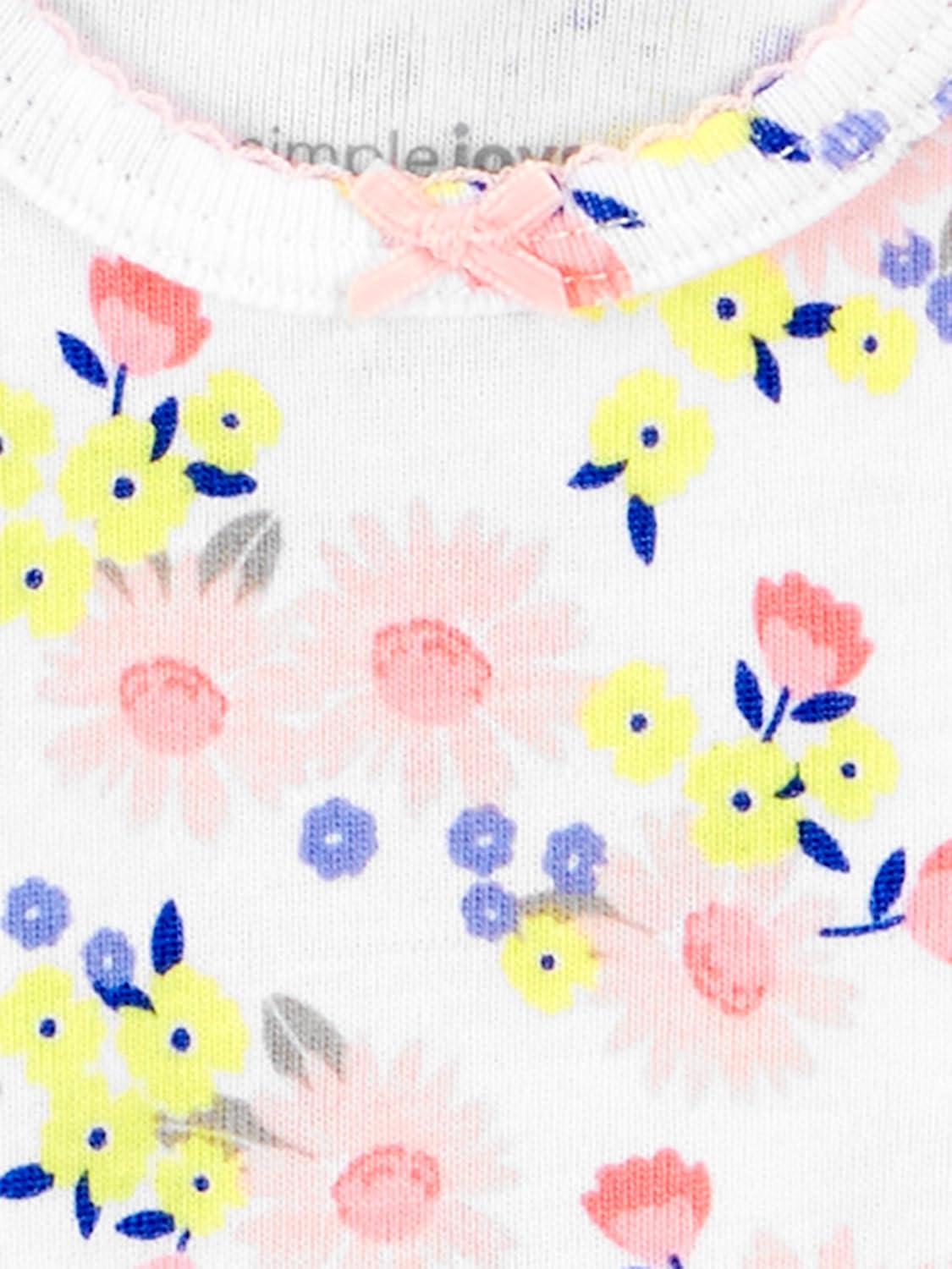 imageSimple Joys by Carters Baby Girls 6Pack Sleeveless BodysuitMulticolorDinosaurFloralForest AnimalsFruitHearts