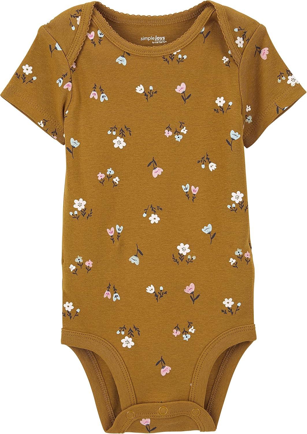 imageSimple Joys by Carters Baby Girls 6Pack Sleeveless BodysuitMulticolorFloralForest AnimalsOwlSheep