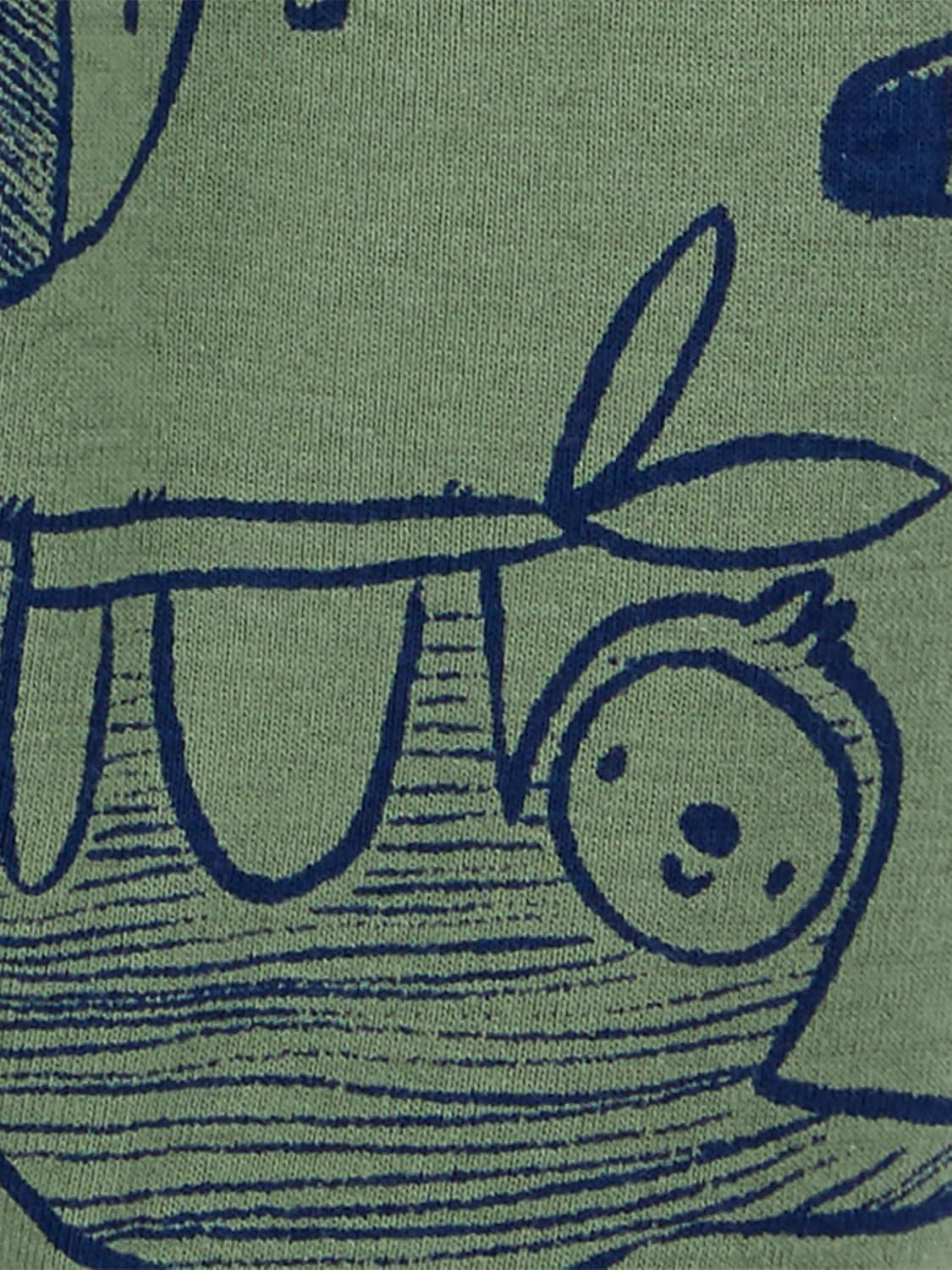 imageSimple Joys by Carters Unisex Babies Pant Pack of 4Blue HeatherBrown StripeGrey HeatherOlive Animal