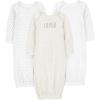 imageSimple Joys by Carters Baby 3Pack Neutral Cotton Sleeper GownGreyWhite