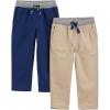 imageSimple Joys by Carters Baby Boys 2Pack Pull on PantLight Khaki BrownNavy