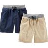 imageSimple Joys by Carters boys Shorts Pack of 2Light Khaki BrownNavy