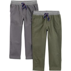 imageSimple Joys by Carters Baby Boys 2Pack Pull on PantGreenGrey