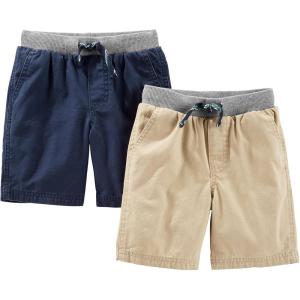 imageSimple Joys by Carters boys Shorts Pack of 2Light Khaki BrownNavy