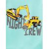 imageSimple Joys by Carters boys 4piece Pajama Set Cotton Top ampamp Fleece BottomAqua Blue TrucksBlack DinosuarCobalt BlueGrey Construction