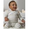 imageSimple Joys by Carters unisexbaby 4pack Side Snap BodysuitDusty BlueGoldGrey HeatherWhite Stripe