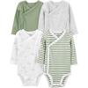 Jade Green Stripe/Light Grey/Olive/White Clouds