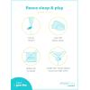 imageSimple Joys by Carters Baby Girls Fleece Footed Sleep and Play Pack of 2Pink Heather PandaWhite Hearts