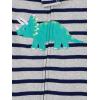 imageSimple Joys by Carters Kids 3Pack Snug Fit Footless Cotton PajamasBlue FiretruckGrey StripeWhite Dinosaur
