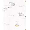 imageSimple Joys by Carters babyboys 3pack Snug Fit Footless Cotton PajamasGold StripeGrey LionWhite Animal