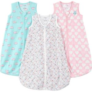 imageSimple Joys by Carters Baby 3Pack Cotton Wearable Blankets HeartsOwl SmallHeartsOwl