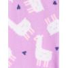 imageSimple Joys by Carters Baby Girls Cotton and Fleece Footed Sleep and Play Pack of 2Purple LlamaWhite Floral