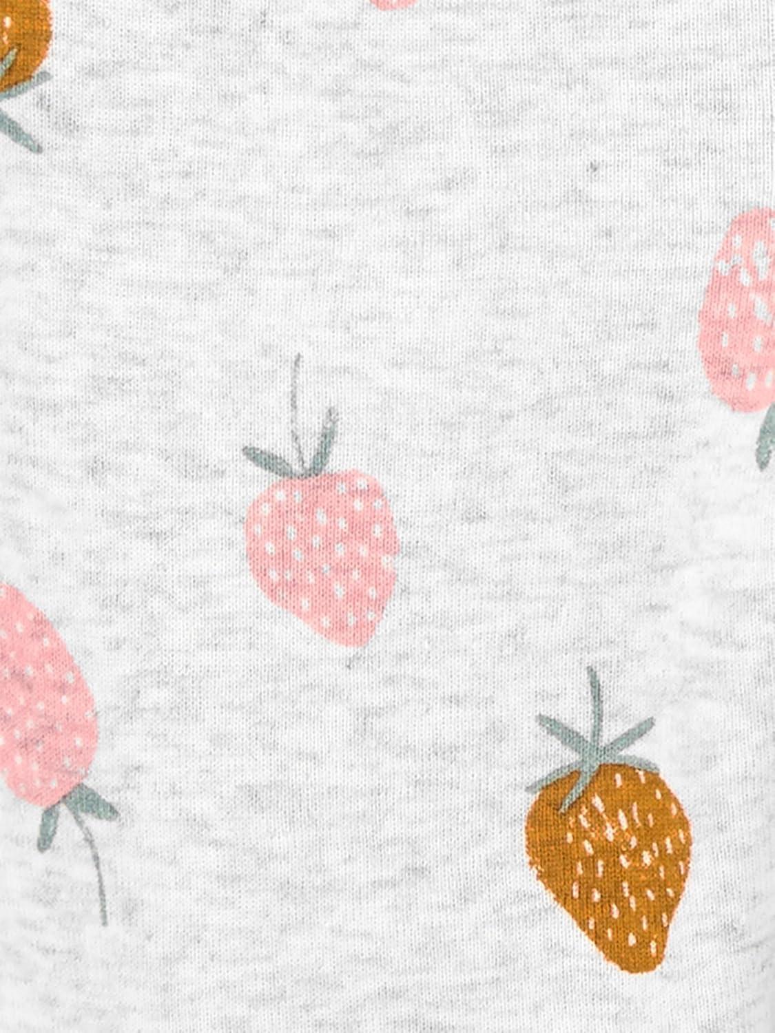 imageSimple Joys by Carters Baby Girls 4Pack PantBrown FloralGrey HeatherLight Grey StrawberryPink Heather