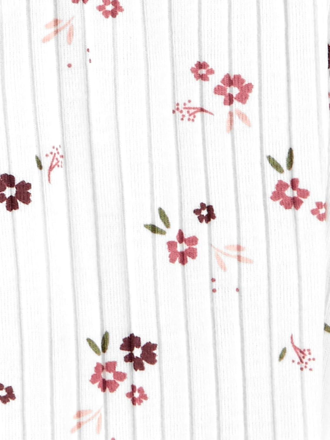 imageSimple Joys by Carters Baby Girls 4Pack PantGreyPinkPlumWhite Flowers