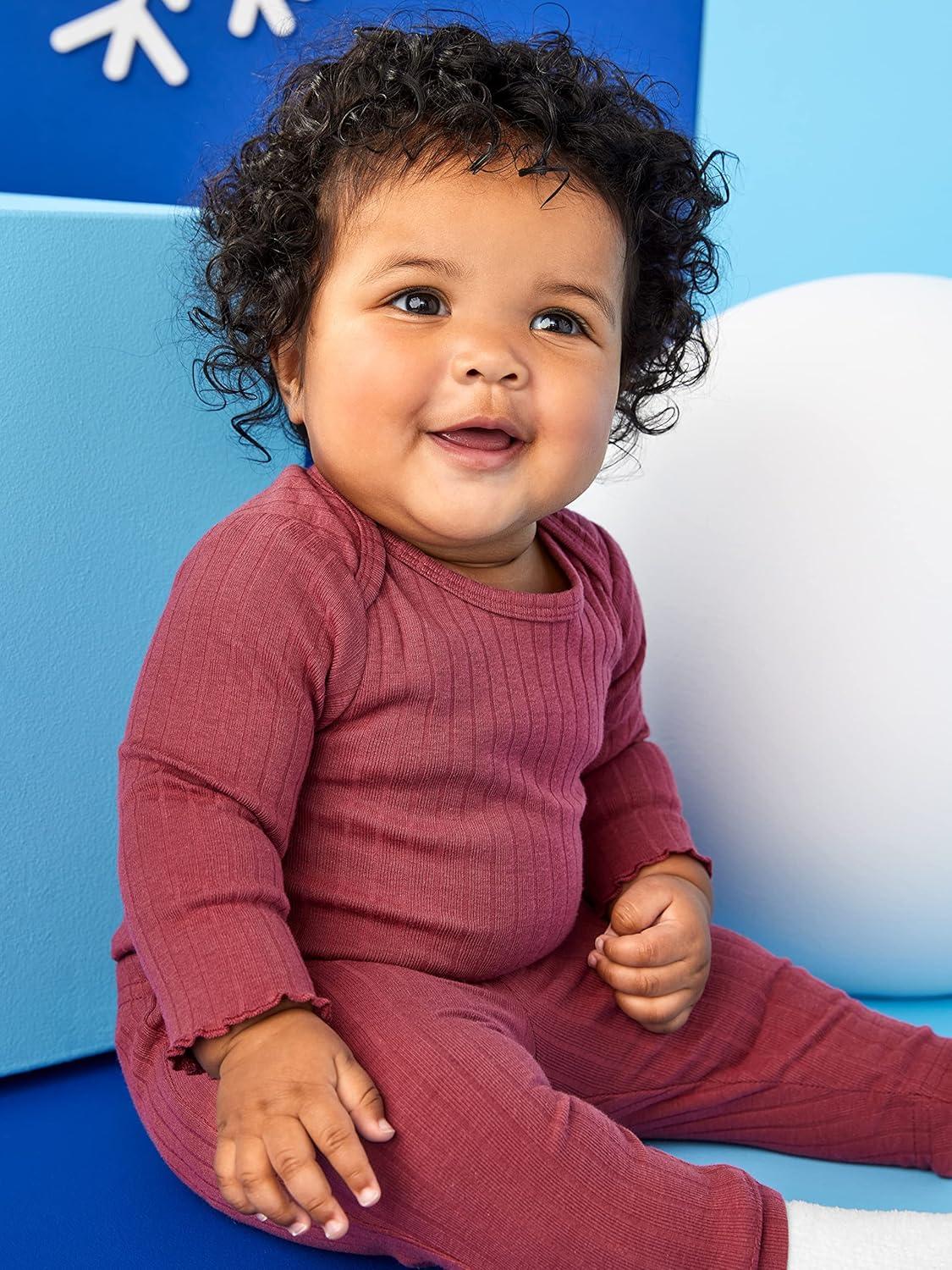 imageSimple Joys by Carters Baby Girls 4Pack PantGreyPinkPlumWhite Flowers