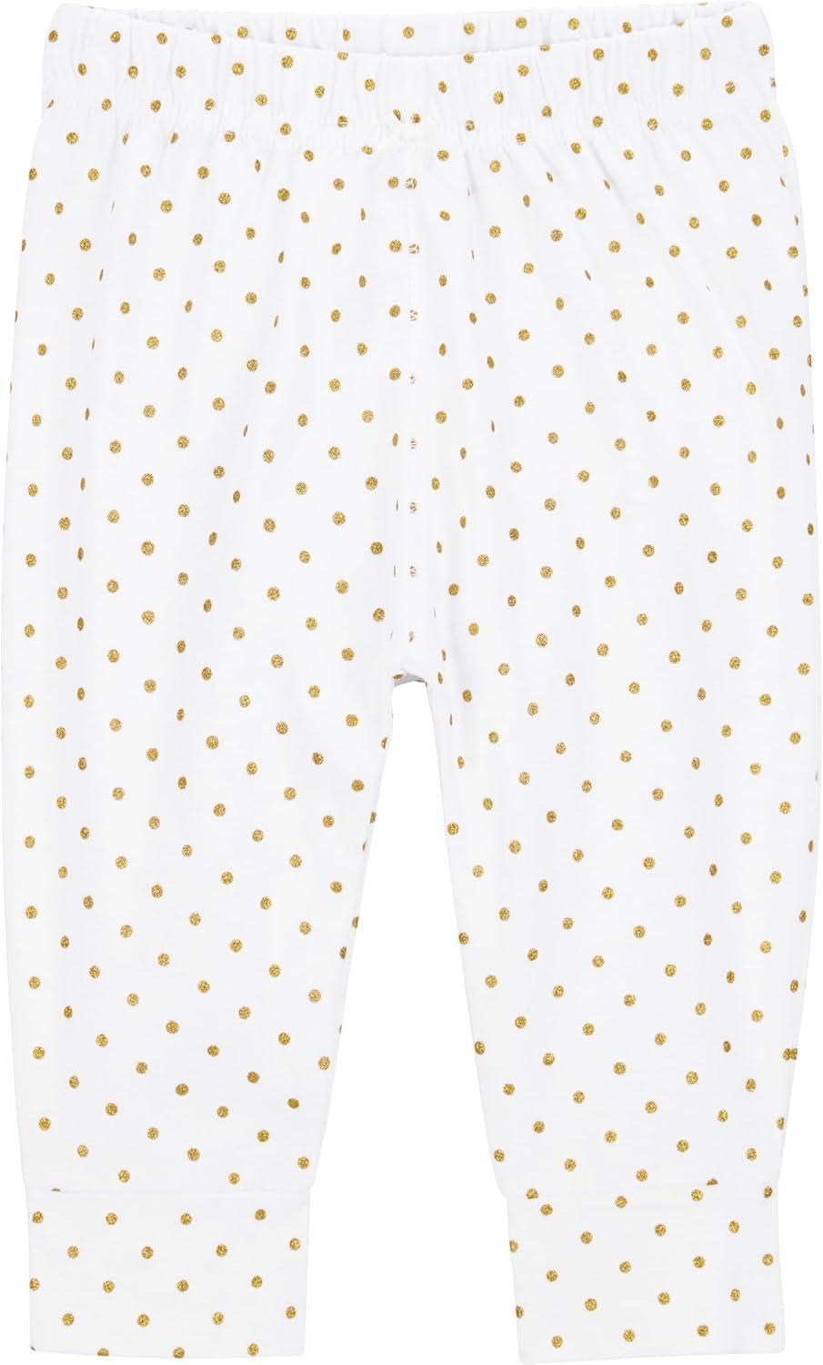 imageSimple Joys by Carters Baby Girls 4Pack PantNavy StripePale PeachPinkWhite Dots