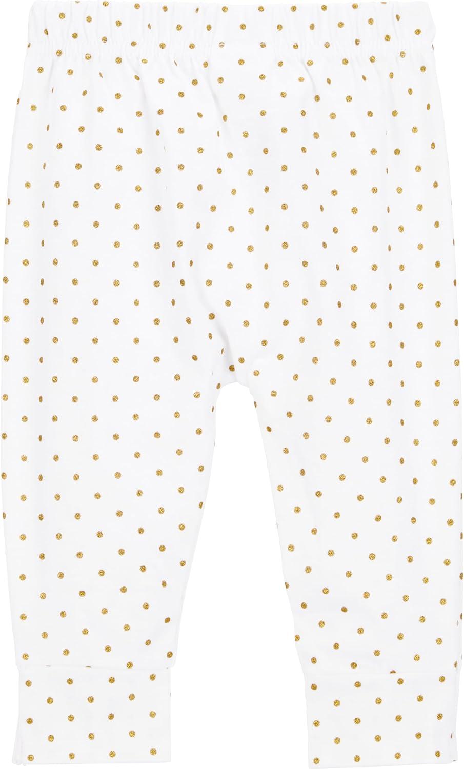 imageSimple Joys by Carters Baby Girls 4Pack PantNavy StripePale PeachPinkWhite Dots