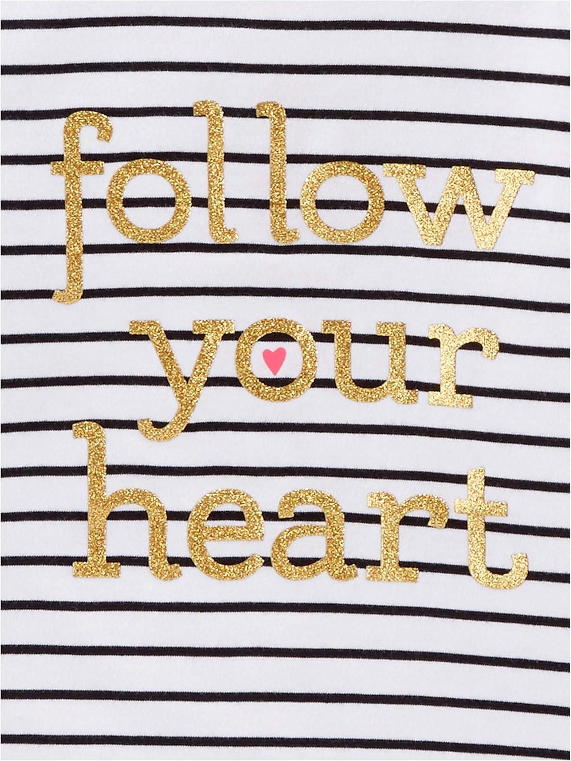 imageSimple Joys by Carters BabyGirls 3Pack Graphic LongSleeve TeesHeartsStripeUnicorn