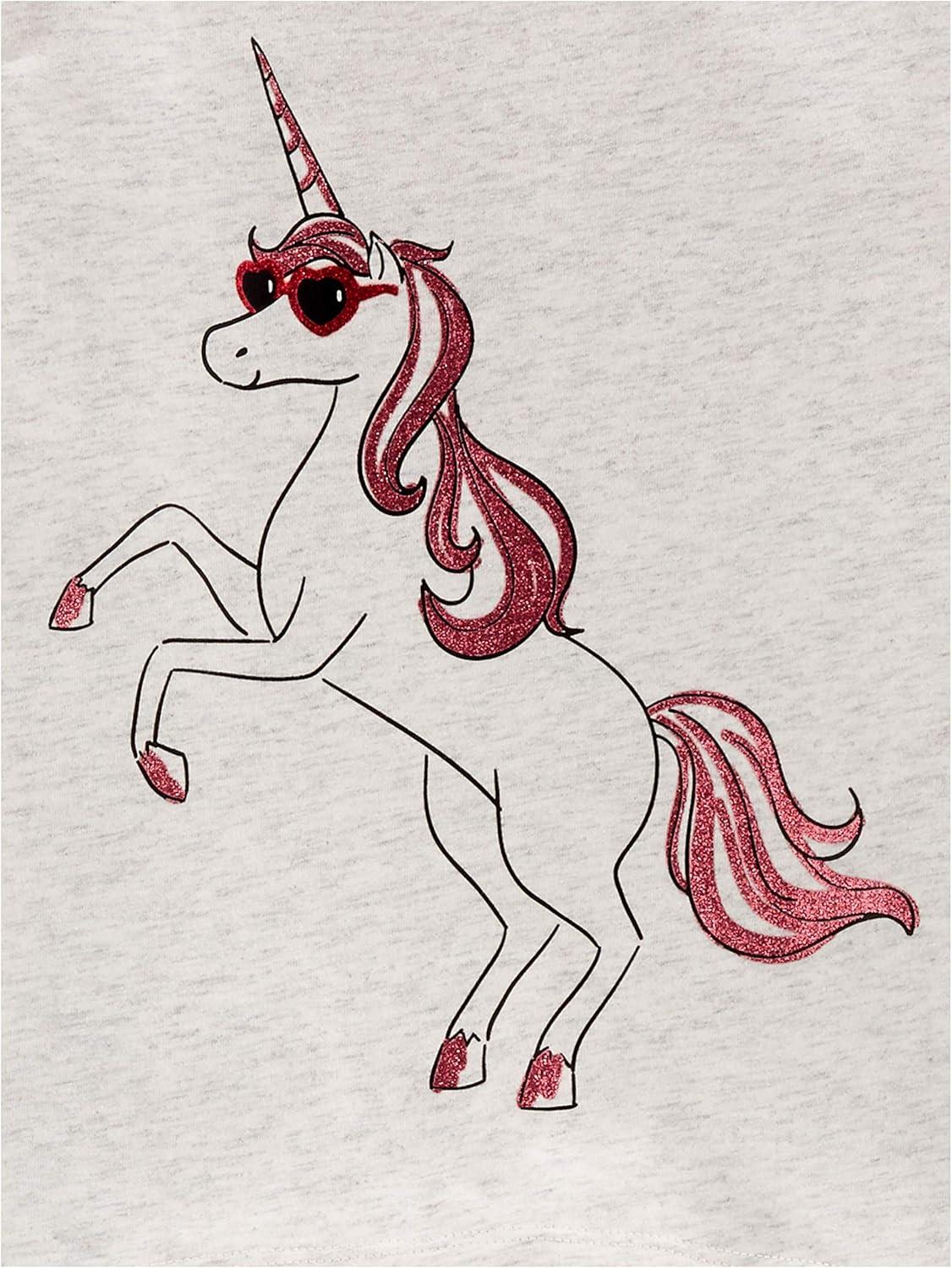 imageSimple Joys by Carters BabyGirls 3Pack Graphic LongSleeve TeesHeartsStripeUnicorn