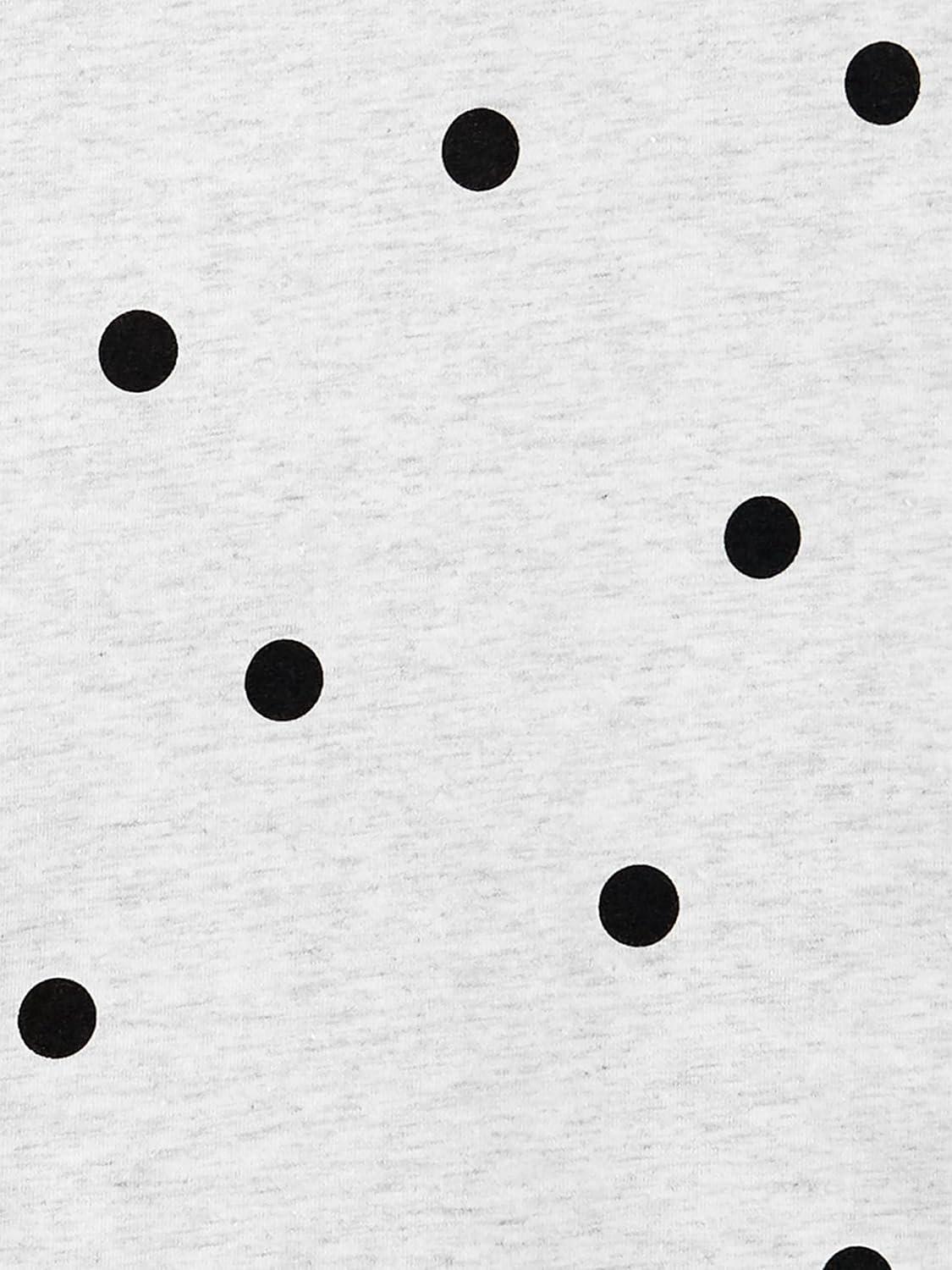 imageSimple Joys by Carters Girls ShortSleeve Shirts and Tops Pack of 3Grey Polka DotPinkYellow Flowers