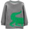 imageSimple Joys by Carters Boys 3Pack Long Sleeve ShirtsBlack GeniusGreen RocketGrey Crocodile