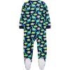 imageSimple Joys by Carters Toddlers and Baby Boys LooseFit Flame Resistant Fleece Footed Pajamas Pack of 3Grey ConstructionNavy DinosaurOrange Stripe