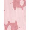 imageSimple Joys by Carters babygirls 2way Zip Thermal Footed Sleep and Play Pack of 2Pink ElephantWhite Floral