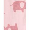 imageSimple Joys by Carters babygirls 2way Zip Thermal Footed Sleep and Play Pack of 2Pink ElephantWhite Floral