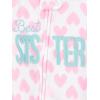 imageSimple Joys by Carters girls LooseFit Flame Resistant Fleece Footed PajamasBlack FloralPink PandaWhite Hearts