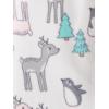 imageSimple Joys by Carters girls LooseFit Flame Resistant Fleece Footed PajamasOffwhite DeerPink LlamaTurquoise Green Snowflake