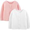 imageSimple Joys by Carters Baby 2Pack Neutral Knit Cardigan SweatersWhitePink