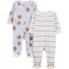 imageSimple Joys by Carters babyboys 2pack Fleece Footed Sleep and PlayBaby and Toddler SleepersMilk and Cookies