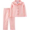 imageSimple Joys by Carters babygirls 2piece Coat Style Pajama SetPink White Dots