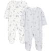 imageSimple Joys by Carters babygirls 2way Zip Thermal Footed Sleep and Play Pack of 2Floral Goose