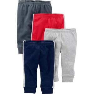 imageSimple Joys by Carters Unisex Baby 4Pack Neutral PantDark BlueDark GreyGrey HeatherRed