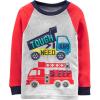 imageSimple Joys by Carters girls 6piece Snug Fit Cotton Pajama SetMulticolorCarsDogFiretruckStripe