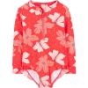 imageSimple Joys by Carters BabyGirls Long Sleeve Zipper One Piece SwimsuitPink Floral