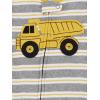 imageSimple Joys by Carters babyboys 3pack Snug Fit Footed Cotton PajamasBlack MonsterBlue DinosaurGrey Stripe