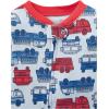 imageSimple Joys by Carters babyboys 3pack Snug Fit Footed Cotton PajamasBlue FiretruckGrey StripeWhite Dinosaur