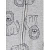 imageSimple Joys by Carters babyboys 3pack Snug Fit Footed Cotton PajamasGold StripeGrey LionWhite Rhino