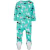 imageSimple Joys by Carters babyboys 3pack Snug Fit Footed Cotton PajamasNavy SpaceRust StripeTurquoise Green Dogs