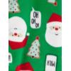 imageSimple Joys by Carters unisexchild Holiday Loosefit Flame Resistant Fleece Footed PajamasGreen SantaGrey Heather Reindeer