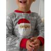 imageSimple Joys by Carters unisexchild Holiday Loosefit Flame Resistant Fleece Footed PajamasLight Grey SantaMint Green Christmas Print