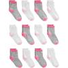 imageSimple Joys by Carters Unisex Toddlers and Babies Crew Socks 12 PairsGreyPinkWhite