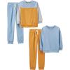 imageSimple Joys by Carters babyboys 4piece Sweatshirt SetGoldBlue